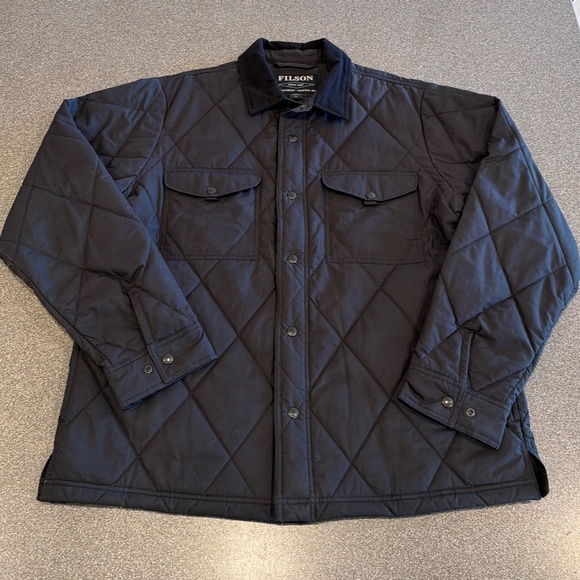Men’s Filson Quilted Jacket XL Black - Picture 1 of 4